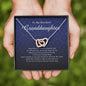 Interlocking Heart Necklace, To My Beautiful Granddaughter, With Love From Grandma / Grandpa