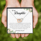To My Daughter, Interlocking Heart Necklace
