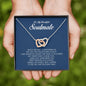 To My Soulmate, Interlocking Heart Necklace