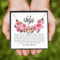 To My Wife , Interlocking Heart Necklace
