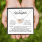 To My Stepdaughter Gift, Interlocking Heart Necklace