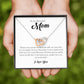 To My Beautiful Mom, Interlocking Heart Necklace