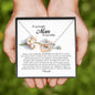 To My Beautiful Mom on My Wedding, Interlocking Heart Necklace