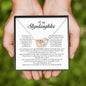 To My Stepdaughter Gift, Interlocking Heart Necklace