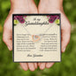 To My Granddaughter, Interlocking Heart Necklace