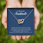 To My Soulmate, Interlocking Heart Necklace
