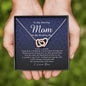 Interlocking Heart Necklace, To My Amazing Mom on My Wedding Day, Wedding Gift from Son, Gift from Groom