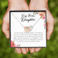 To My Bonus Daughter, Interlocking Heart Necklace