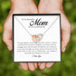To My Beautiful Mother on My Wedding Day, Interlocking Heart Necklace