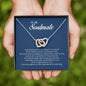 To My Soulmate, Interlocking Heart Necklace