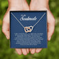 To My Soulmate, Interlocking Heart Necklace
