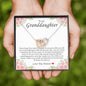 To My Granddaughter, Interlocking Heart Necklace