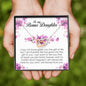To My Bonus Daughter, Interlocking Heart Necklace