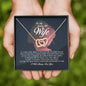 To My Smokin Hot Wife, Interlocking Heart Necklace