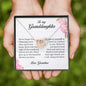 To My Granddaughter, Interlocking Heart Necklace