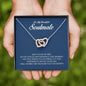 To My Soulmate, Interlocking Heart Necklace