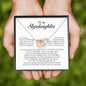 To My Stepdaughter Gift, Interlocking Heart Necklace