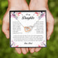 To My Daughter, Interlocking Heart Necklace