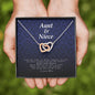 Interlocking Heart Necklace, Aunt and Niece Gift