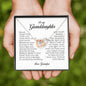 To My Granddaughter, Interlocking Heart Necklace, Gift from Grandpa