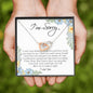 Apology Gift for Her, Interlocking Heart Necklace