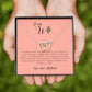 To My Wife, Interlocking Heart Necklace