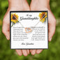 To My Granddaughter, Interlocking Heart Necklace