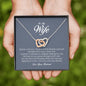 To My Wife, Interlocking Heart Necklace