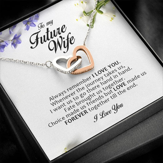 To My Future Wife, Interlocking Heart Necklace