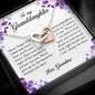 To My Granddaughter, Interlocking Heart Necklace