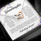 To My Granddaughter, Interlocking Heart Necklace