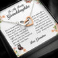 To My Lovely Granddaughter, Interlocking Heart Necklace