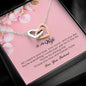 To My Wife , Interlocking Heart Necklace
