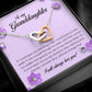 To My Granddaughter, Interlocking Heart Necklace