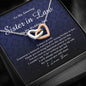 Interlocking Heart Necklace, To My Amazing Sister In Law on My Wedding Day, Wedding Gift from Brother In Law, Gift from Groom