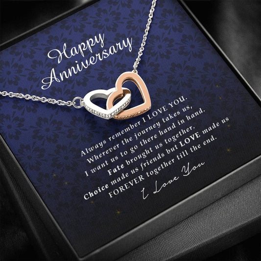 Interlocking Heart Necklace | Happy Anniversary