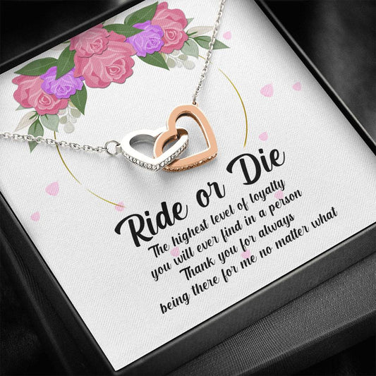 Interlocking Heart Necklace, BFF Gift