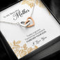 To My Beautiful Mother, Interlocking Heart Necklace