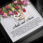 Aunt and Niece Gift, Interlocking Heart Necklace