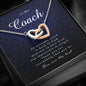 Interlocking Heart Necklace, Thank You Gift for Coach