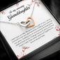 To My Amazing Granddaughter, Interlocking Heart Necklace