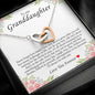 To My Granddaughter, Interlocking Heart Necklace