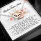 To my Badass Bonus Mom Gift, Interlocking Heart Necklace