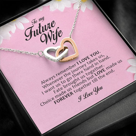 To My Future Wife, Interlocking Heart Necklace
