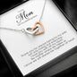 To My Mom on My Wedding Day, Interlocking Heart Necklace