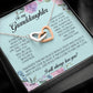 To My Granddaughter, Interlocking Heart Necklace