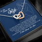 To My Smokin Hot Wife, Interlocking Heart Necklace