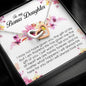 To My Bonus Daughter, Interlocking Heart Necklace