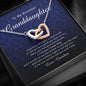 Interlocking Heart Necklace, To My Beautiful Granddaughter, With Love From Grandma
