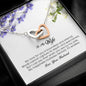To My Wife , Interlocking Heart Necklace